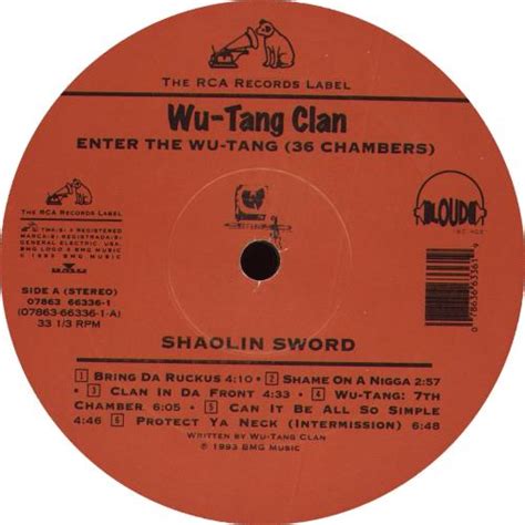 Wu Tang Clan Enter The Wu Tang 36 Chambers 1st Us Vinyl Lp Album