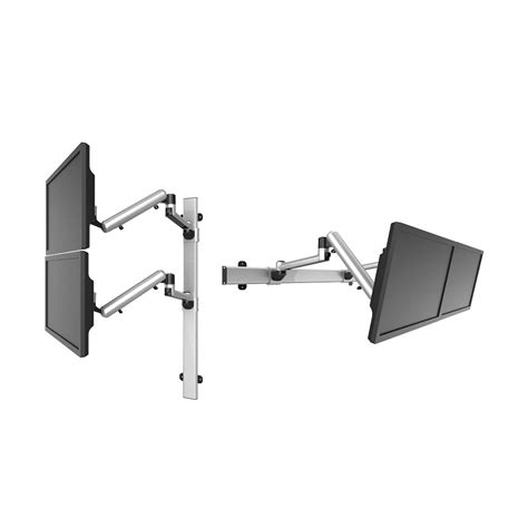 Dual Vesa Wall Mount Quick Release Two Orientations W Full Motion