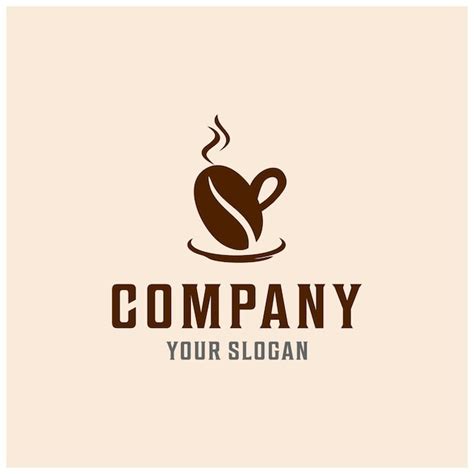 Kaffee Logo Design Premium Vektor