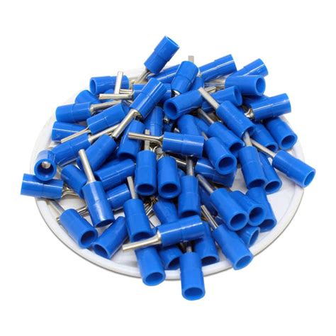 Ptnyb2 10 Nylon Insulated Pin Terminals 16 14 Awg Blue Ferrules