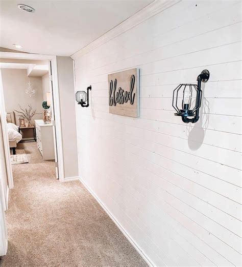 White Farmhouse Shiplap Hallway Décor Soul And Lane