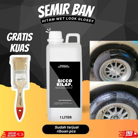 Jual Semir Ban Pengkilap Ban Kit Ban Motor Dan Mobil 1 Liter Hitam