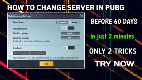 How To Change Server In Pubg Mobile Before 60 Days How To Change