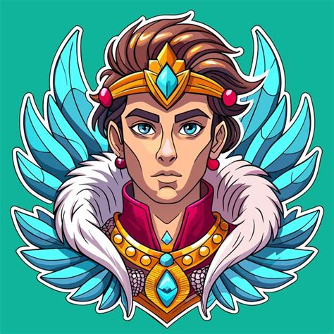 Premium Vector | A drawing of a man with wings and wings