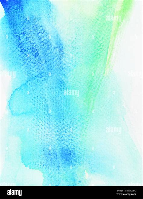 Abstract Watercolor Splash Blue Green Banque De Photographies Et D