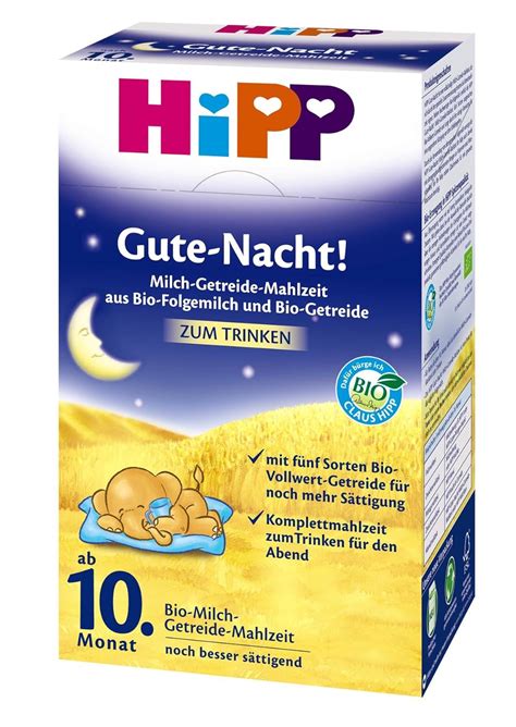 HiPP Gute Nacht Milch Getreide Mahlzeit Bio 4er Pack 4 X 500 G