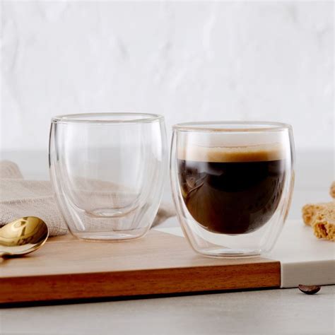 Espresso Glass Double Wall 4PC Set 95ML Barista - Safdie & Co ...