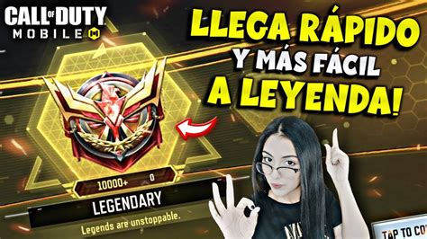 CÓMO SUBIR MÁS RÁPIDO y FÁCIL a RANGO LEYENDA en COD MOBILE