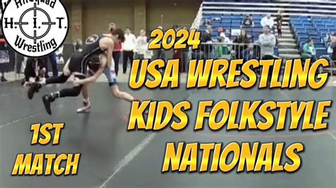 2024 Usa Wrestling Kids Folkstyle Nationals Match 1 Youtube