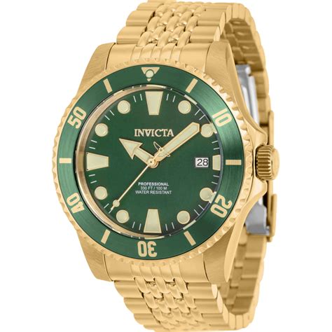 Invicta Men S Pro Diver Automatic Green Dial Steel Watch