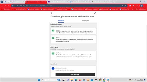 Post Test Modul 2 Dan 2 Kerangka Dasar Penyusunan Kurikulum Operasional