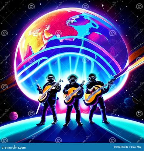 Rock Musicians Set Rock Stars Characters Male Singer And Guitarists