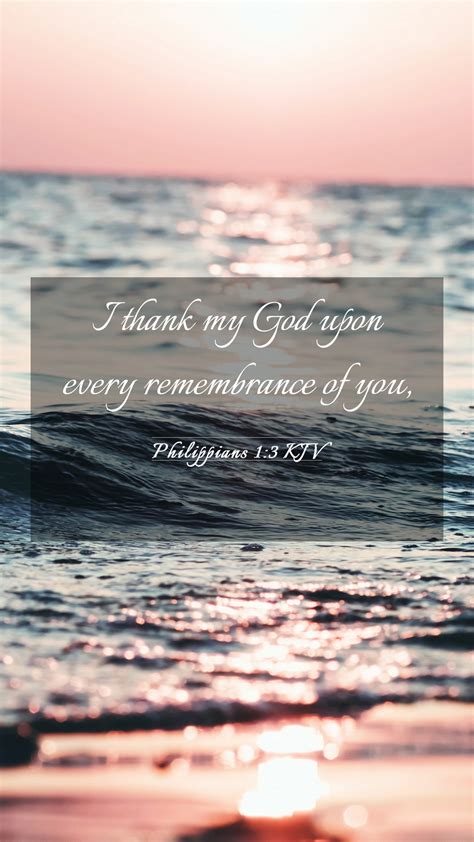 Philippians Kjv Mobile Phone Wallpaper I Thank My God Upon Every