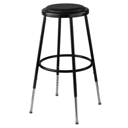 Nps Height Adjustable Heavy Duty Vinyl Padded Steel Stool