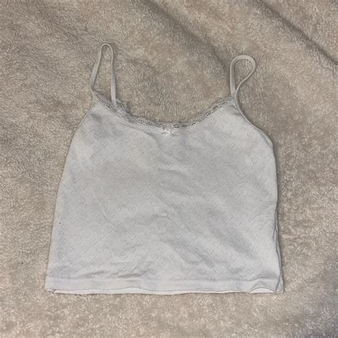 Brandy Melville Women S White Vest Depop