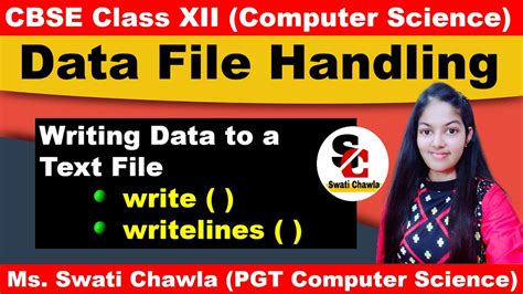 How To Write Data In A Text File Write And Writelines Function