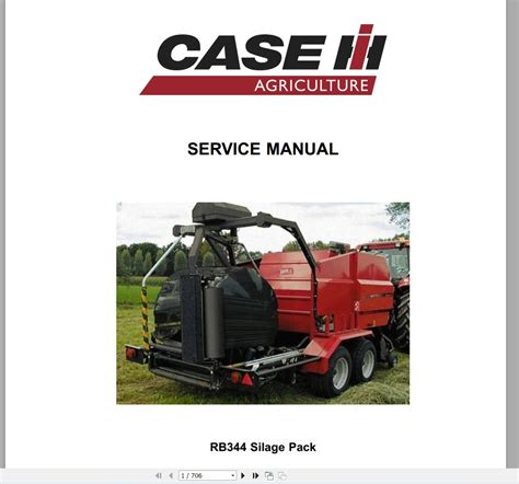 Case IH Tractor RB344 Balers Round Balers Service Manual 87734281B A4