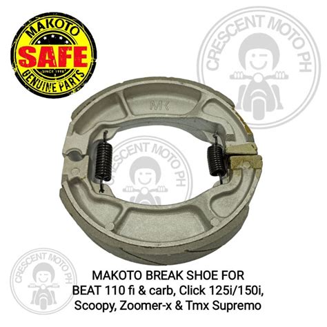 Makoto Brake Shoe For Beat Fi Carb Click I I Scoopy