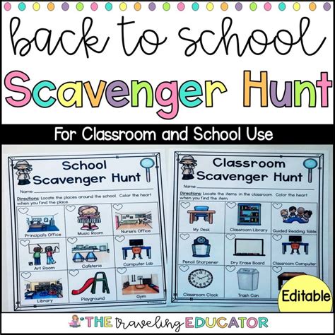 Pre K Open House Scavenger Hunt Sheet