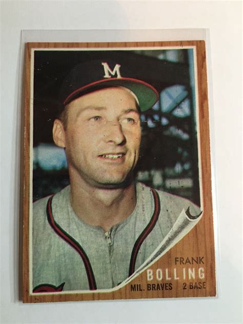 F67025 1962 Topps 130 Frank Bolling BRAVES EBay