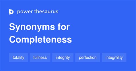 705 COMPLETENESS Synonyms