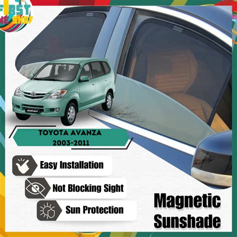 Toyota Avanza Magnetic Sunshade Pcs Shopee Malaysia