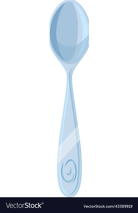 Spoon silver cartoon Royalty Free Vector Image