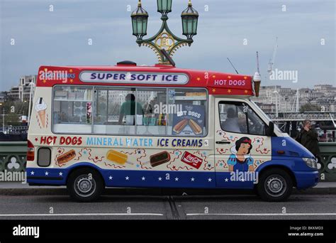 Ice Cream Can On Westminster Bright In London Selling To Tourists On