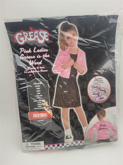 Grease Pink Ladies Costume Childrens Small 4-6 Hallow… - Gem