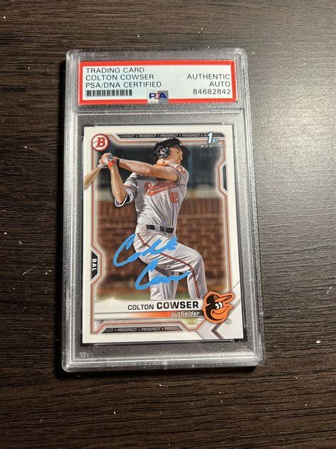 Colton Cowser Signed Autographed Bowman Draft Psa Slab