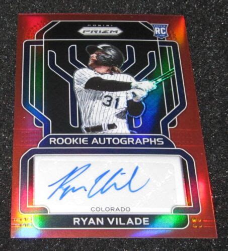 2022 Panini Prizm Rookie Autographs Red Prizm RA VE Ryan Vilade 99