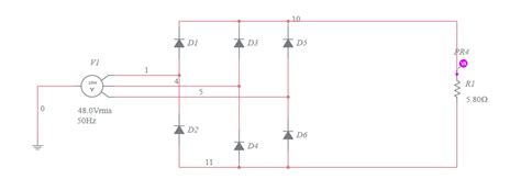 3 Phase Full Wave Rectifier 1 Multisim Live