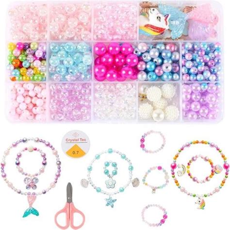 Yzzaoo Kit Perles Pour Bracelet Pi Ces Perles Pour Bijoux