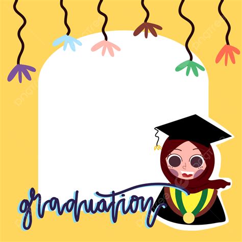 Twibbon Islamic Character Happy Graduation Png Feliz Graduacion