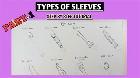 How To Draw DIFFERENT TYPES OF SLEEVES Draw Sleeve Folds Design P