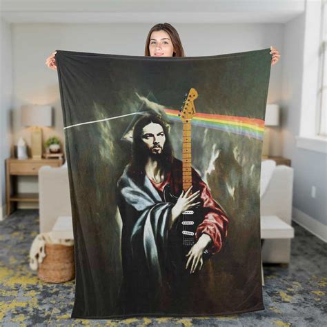 Pink Floyd Fleece Blanket The Prophecy Of Prog David Gilmour Jesus