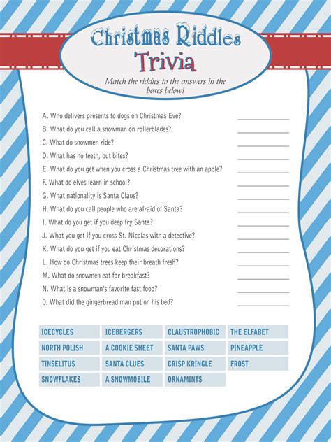 4 Best Images of Printable Christmas Bible Trivia - Christian Christmas Trivia Questions and ...