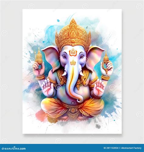 Ilustra O De Lord Ganesha Para Ganesh Chaturthi Gerada Por Ai