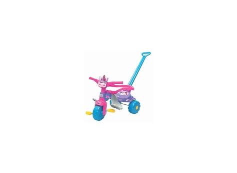 Triciclo Velotrol Infantil Motoca Unicórnio c Luz Love Haste o