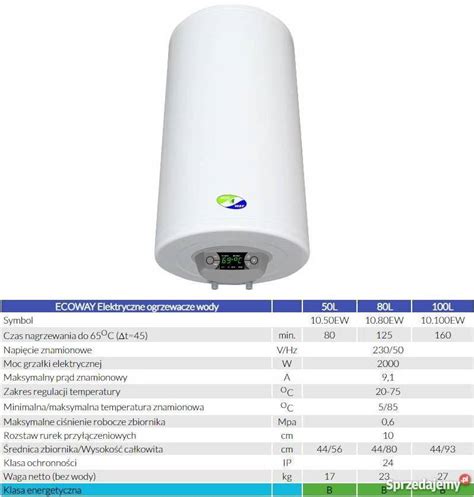 Bojler elektryczny LEMET ECOWAY 80l podgrzewacz Łobez Sprzedajemy pl