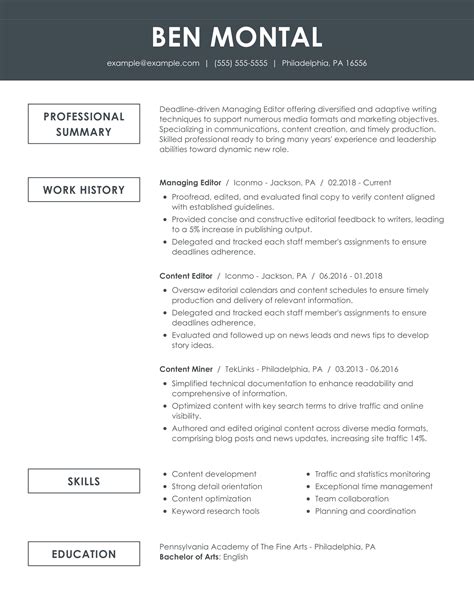 Top Editor Resume Example In 2022 Myperfectresume