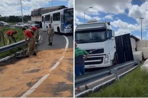 Carreta Tomba Na Br E Interrompe Tr Nsito Em Jo O Pessoa Sert O Pb