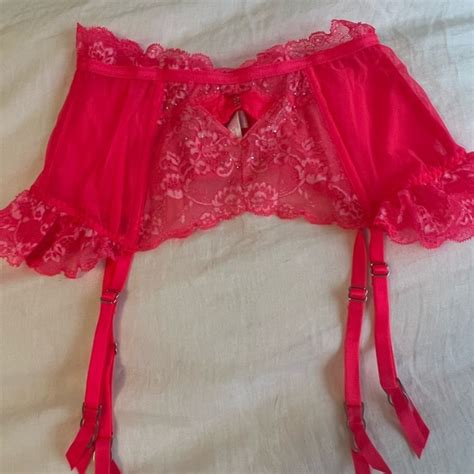 Victoria S Secret Intimates Sleepwear Nwot Victorias Secret Hot Pink Garter Belt Poshmark