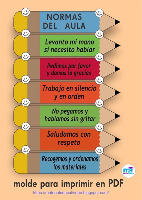 Normas Del Aula Molde Para Imprimir Normas Del Aula Normas De Clase