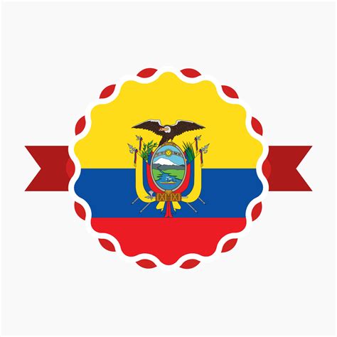 Creative Ecuador Flag Emblem Badge 35090970 Vector Art at Vecteezy