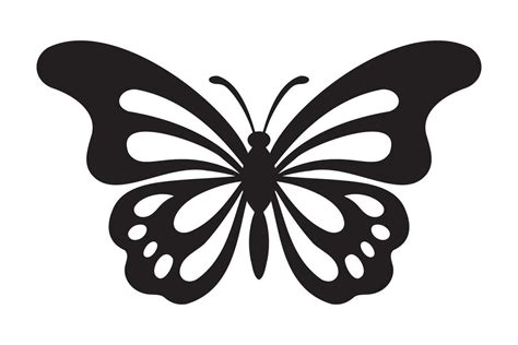 mariposa tatuaje silueta diseño gráfico negro icono de mariposa