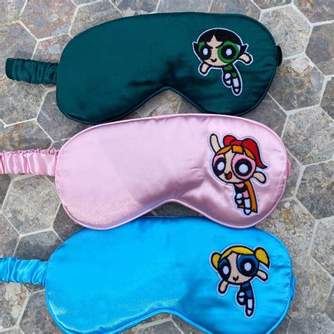 Powerpuff Girls Girl Buttercup Green Silk Sleep Eye Mask 90s E