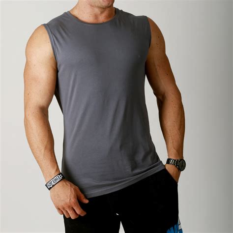 New Muscle Top Gym Singlet Training Racerback Y T Back Cotton Stringer