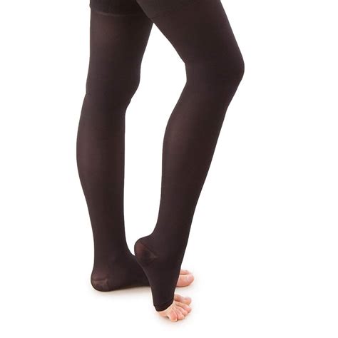 Gabrialla Unisex Microfiber Open Toe Thigh High Graduated Compression