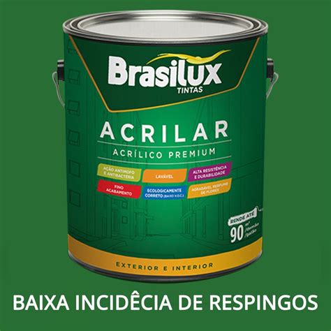 Tinta Ocre colonial Acrílico Fosco Prêmium Brasilux 3 6L MadeiraMadeira